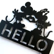Kép 2/3 - Mickey és Minnie hello ajtótábla LED világítással