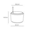 Kép 3/3 - Plastia cserép Berberis 26 cm akasztós taupe-e.csont