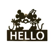 Mickey és Minnie hello ajtótábla LED 