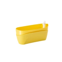 Plastia Doppio önöntöző virágláda 38cm sárga