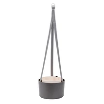 Plastia Berberis önöntözőcserép akasztóval, antracit-elefántcsont 30 cm