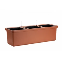 Plastia Berberis Trio önöntöző virágláda terrakotta