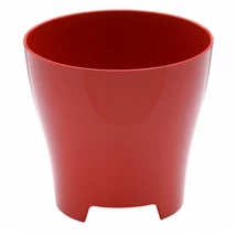 Plastia Luna kaspó 14 cm piros