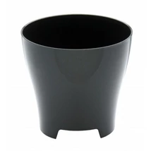 Plastia Luna kaspó 18 cm antracit