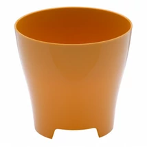 Plastia Luna kaspó 18 cm méz