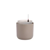 Plastia Tolita önöntöző cserép 16 cm taupe