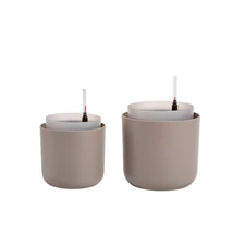 Plastia Tolita önöntöző cserép 19 cm taupe