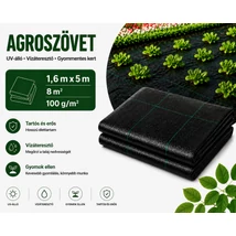 Agroszövet /EK. fekete 1,6*5 m 100 g/