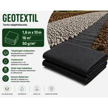 Geotextil /EK. 1,6*10 m fekete 50 g