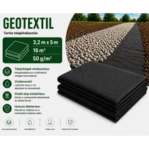 Geotextil /EK. 3,2*5 m fekete 50 g