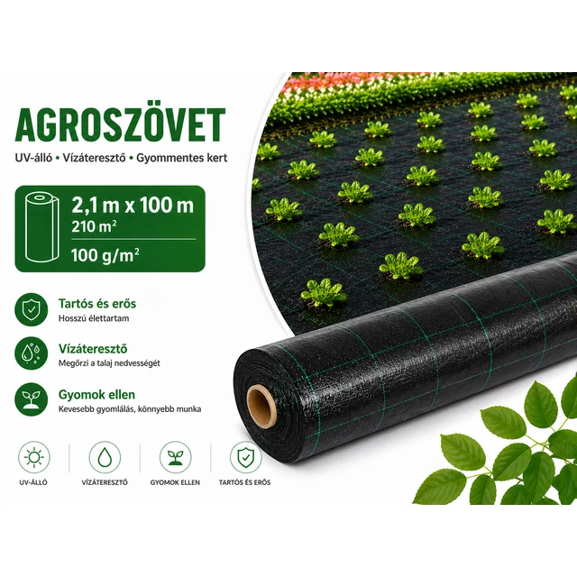 Agroszövet /EK. fekete 2,1*100 m 100 g/