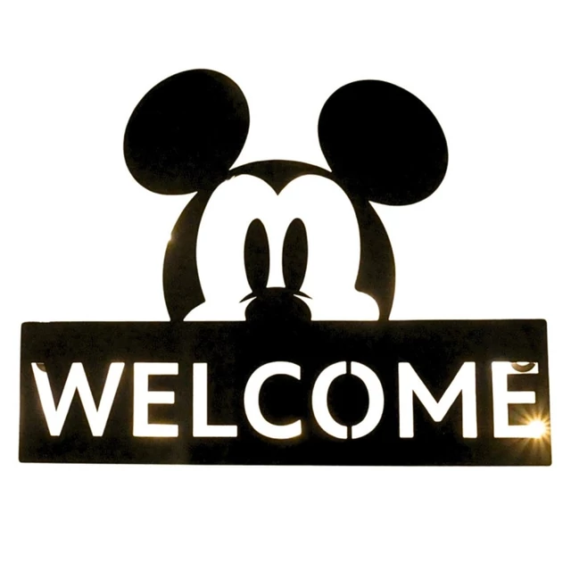 Disney ajtótábla LED Mickey welcome