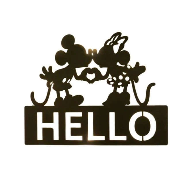 Mickey és Minnie hello ajtótábla LED 