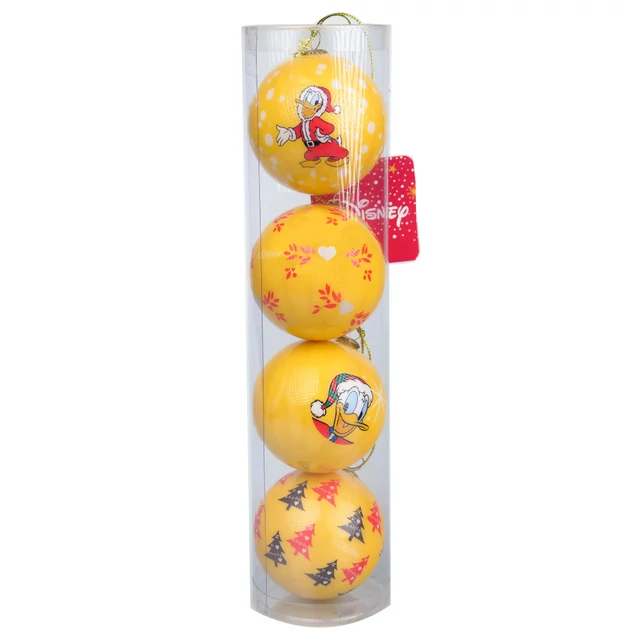 Disney Donald kacsa karácsonyfadísz 4 db-os 60mm gömb