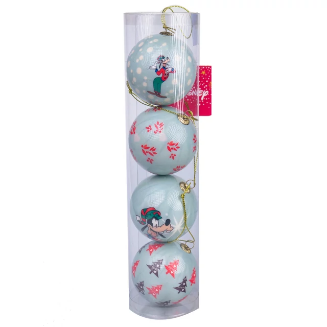 Disney Goofy karácsonyfadísz 4 db-os 60mm gömb
