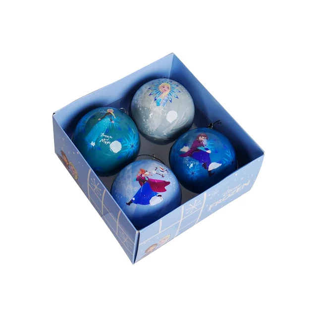 Disney Frozen karácsonyfadísz (4 db-os 75mm gömb)